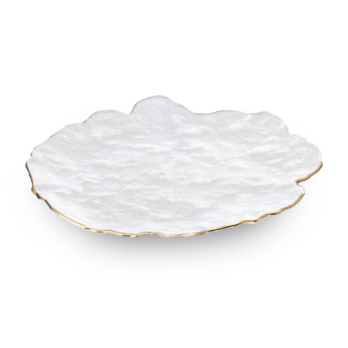 Sculptural Gold Rim Salad Plate 8.7" dia