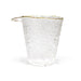 Sculptural Glass Sake Server Gold Rim 6 fl oz