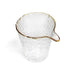 Sculptural Glass Sake Server Gold Rim 6 fl oz