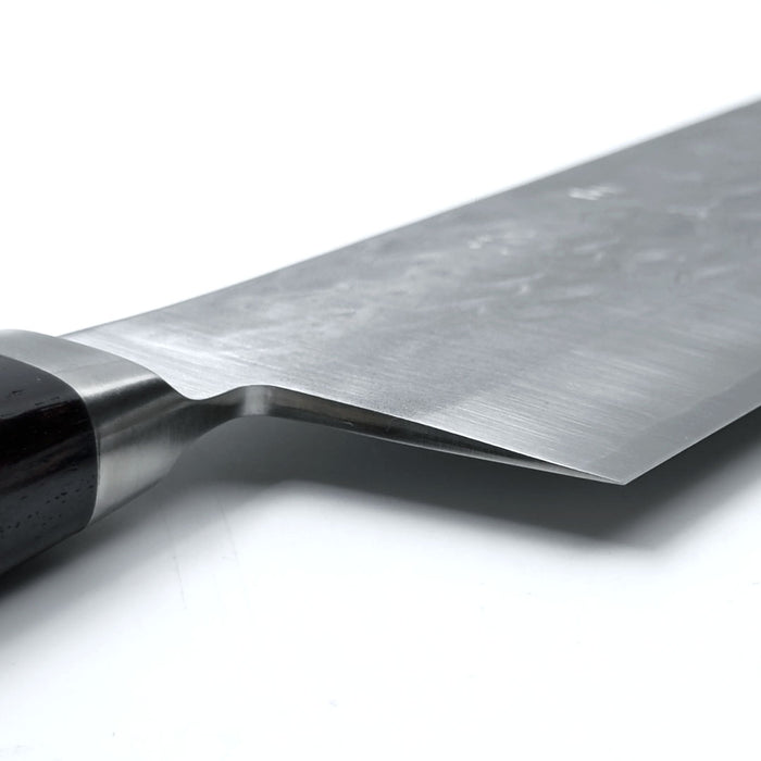 Tadafusa SLD Kiritsuke Gyuto 240mm Hammered Ebony Handle Heel