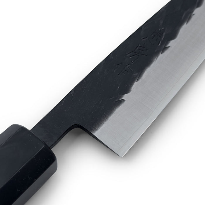 Tadafusa SLD Petty 135mm Black Hammered Brand Engrave