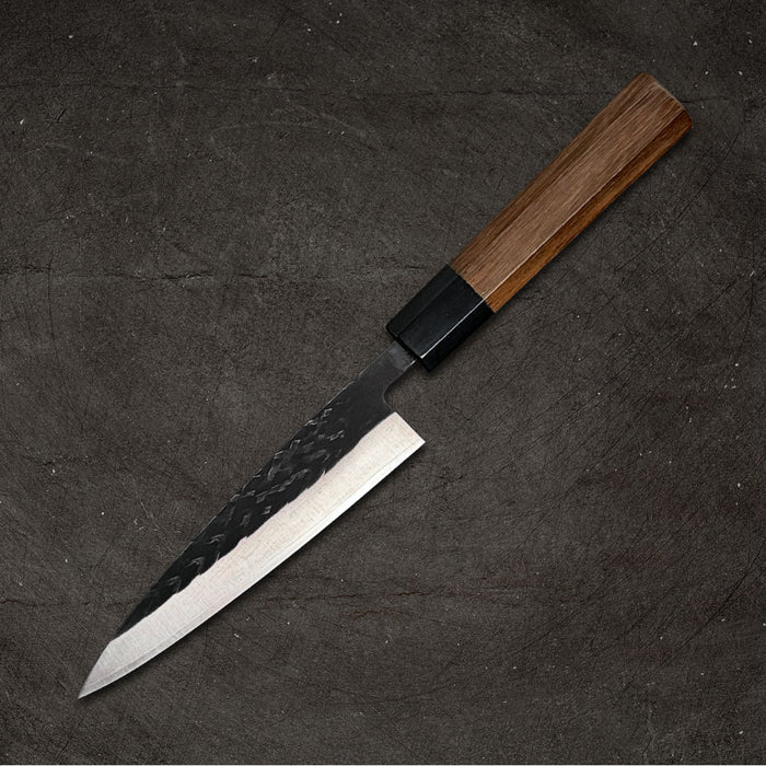 Tadafusa SLD Petty 135mm Black Hammered Back Side
