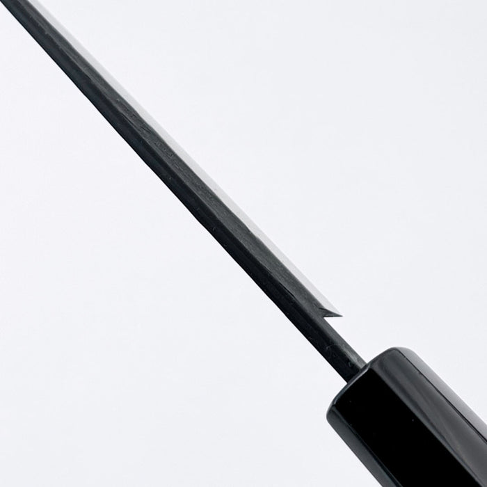 Tadafusa SLD Petty 135mm Black Hammered Spine at Heel