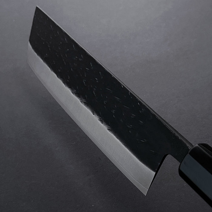Tadafusa SLD Nakiri 165mm Black Hammered Back Blade