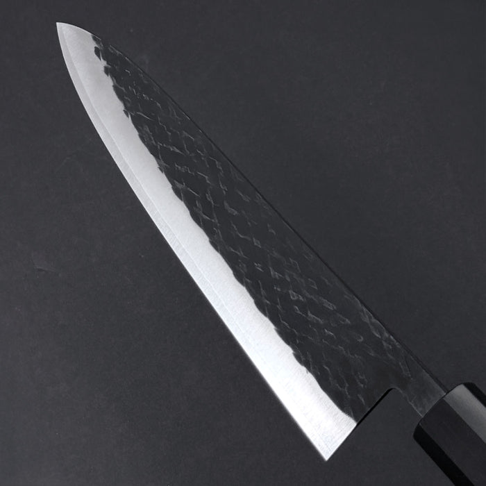 Tadafusa SLD Gyuto 210mm Black Hammered Back Blade