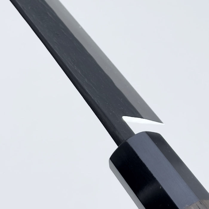 Tadafusa SLD Gyuto 210mm Black Hammered Spine at Heel