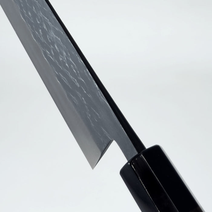 Tadafusa SLD Gyuto 240mm Black Hammered Spine at Heel