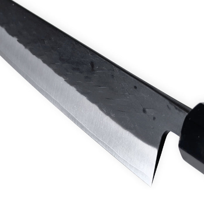 Tadafusa SLD Sujihiki 240mm Black Hammered Back Blade
