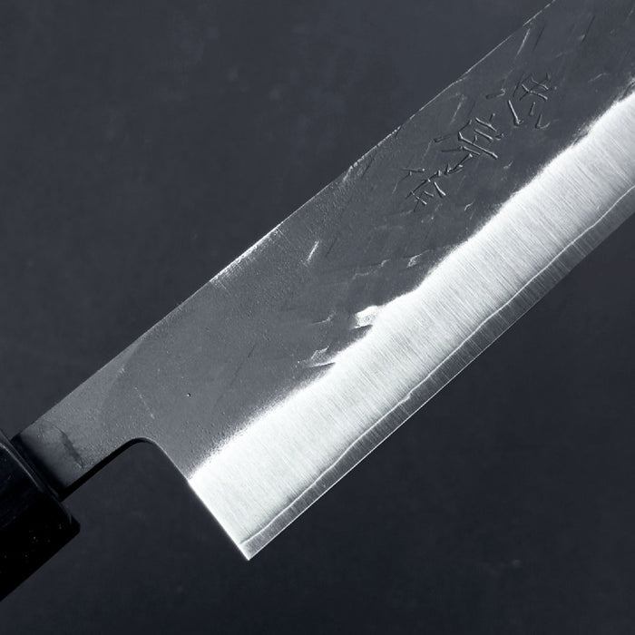 Tadafusa SLD Sujihiki 270mm Black Hammered Brand Engrave