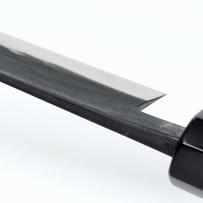 Tadafusa SLD Sujihiki 270mm Black Hammered Spine at Heel