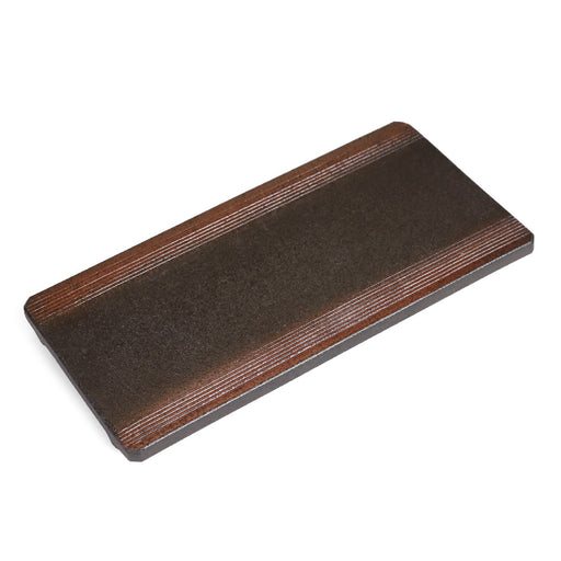 Charcoal x Rust Flat Rectangular Plate 10" x 4.75"
