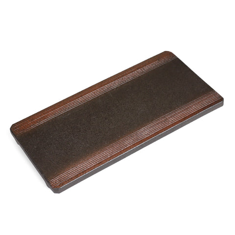 Charcoal x Rust Flat Rectangular Plate 10