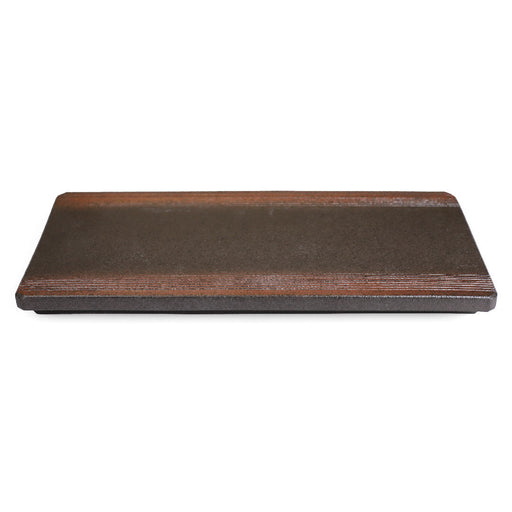 Charcoal x Rust Flat Rectangular Plate 10" x 4.75"