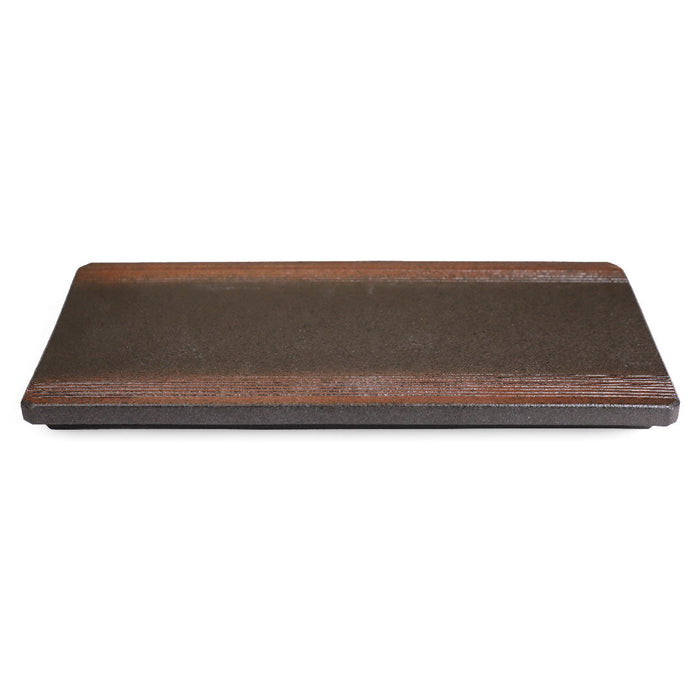 Charcoal x Rust Flat Rectangular Plate 10" x 4.75"