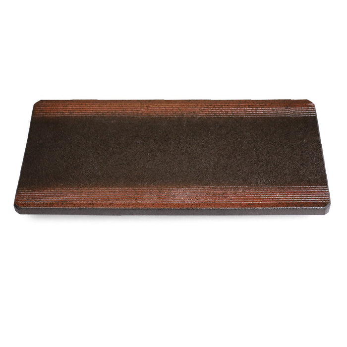Charcoal x Rust Flat Rectangular Plate 10" x 4.75"