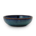 Marine Blue Serving Bowl with Brown Rim 38 fl oz / 8" dia