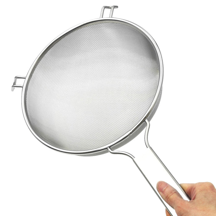 Three Snow Heavy Duty Pro Stainless Steel Fine Mesh Strainer 9.8" dia