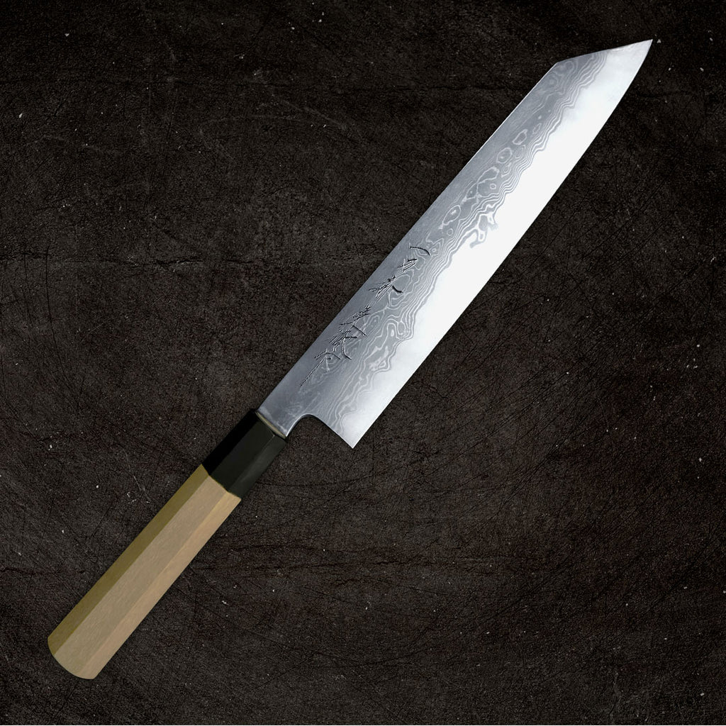 「kotetsu」 Ittosai Kotetsu Blue #1 Damascus Kengata Gyuto 240mm (9.4