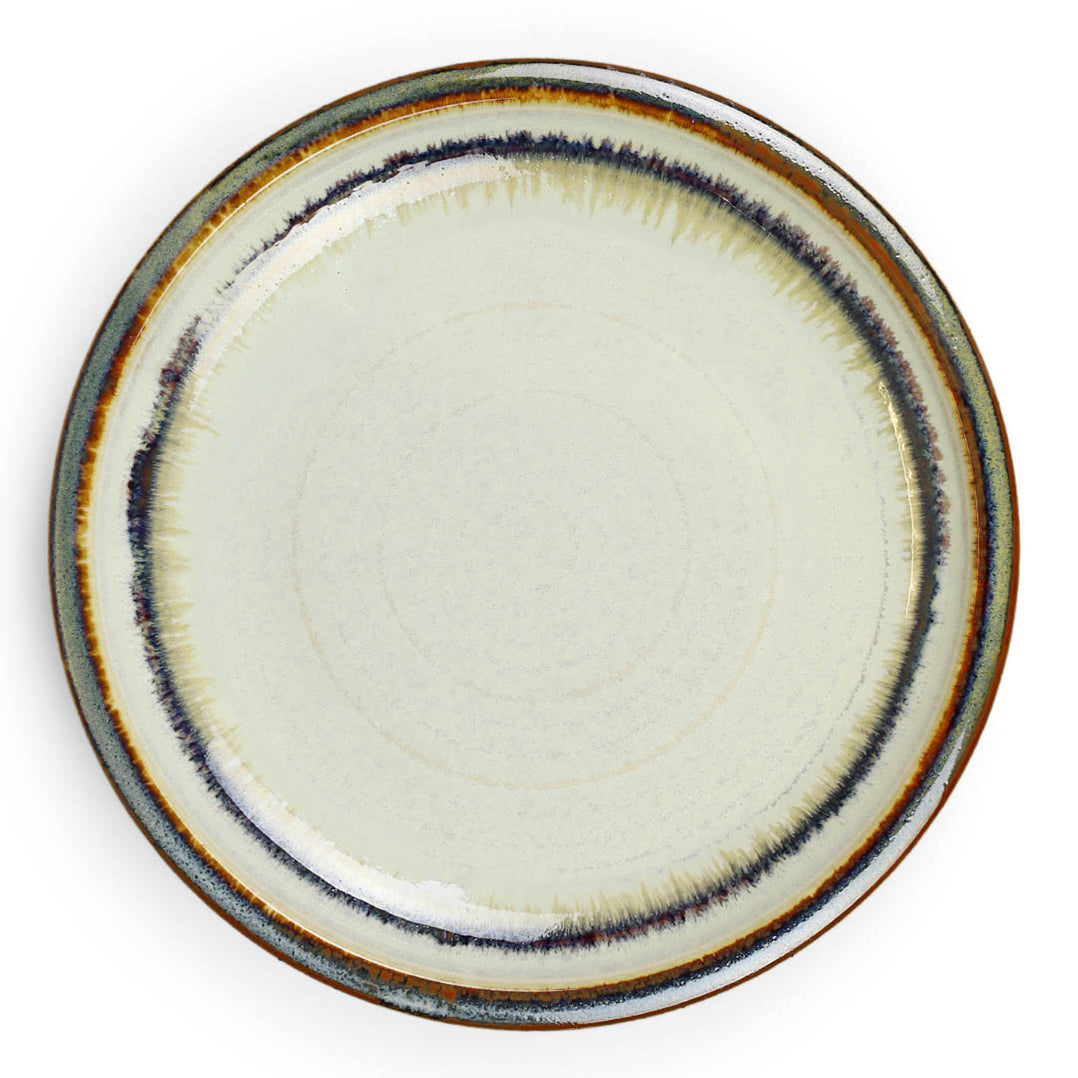 Wasabi Green x Rust Thick Rim Dinner Plate 9.6