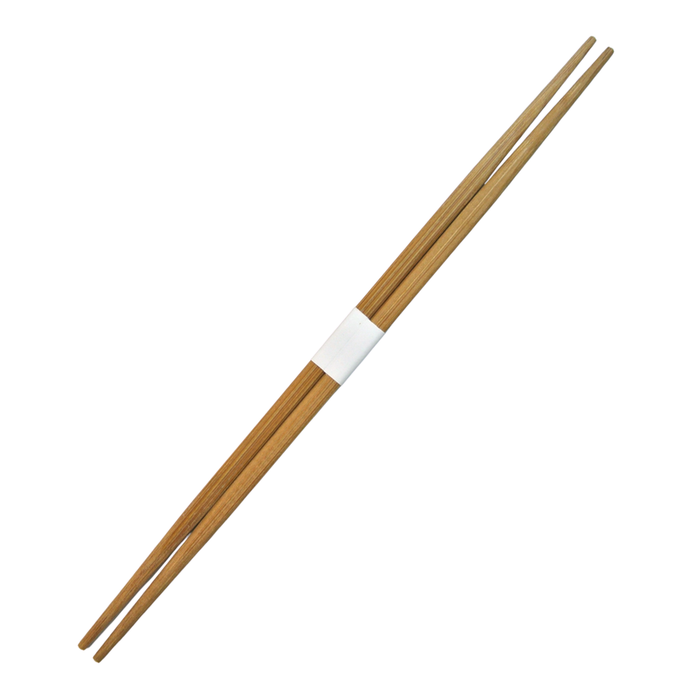 9.5" Disposable Carbonized Bamboo Chopsticks Bundled, Double Tips - 3000 Pairs / Case