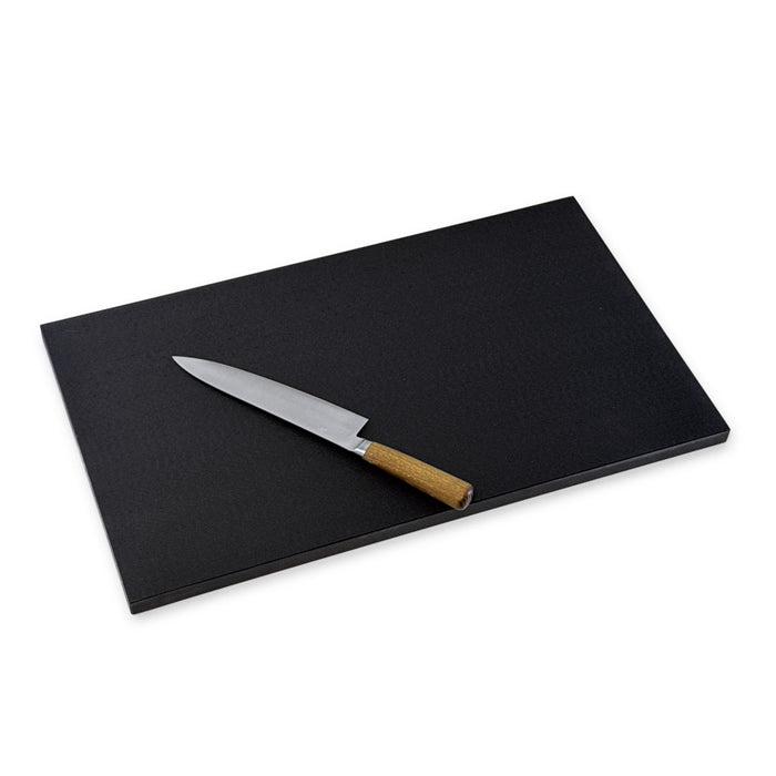 Yamaken Black Embossed Hi-Soft Cutting Board 23.6" x 13.75" x 0.75" H with 210mm Blade knife