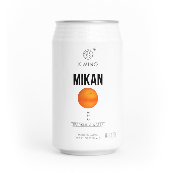 Kimino No Sugar Mikan Mandarin Orange Sparkling Water 11.8 fl oz (350ml) x 24 cans