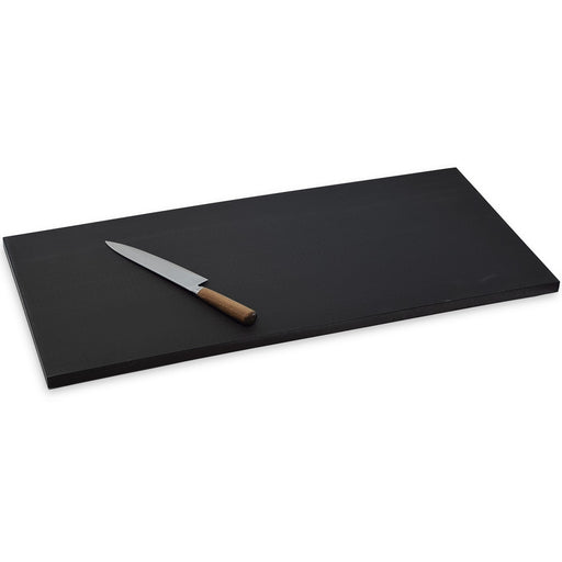Yamaken Black Embossed Hi-Soft Cutting Board 33" x 15.3" x 0.75" H with 210mm blade knife