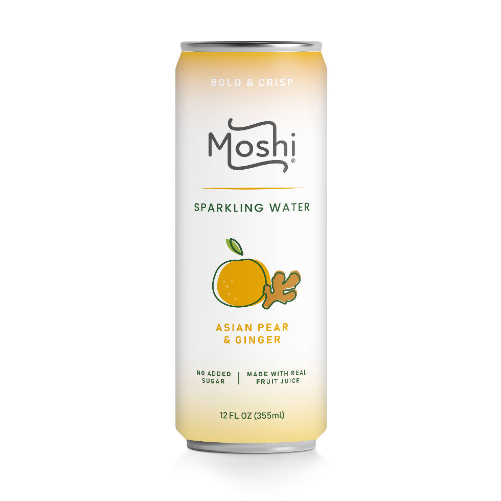MISOJISHTILE スキンケアシリーズ Moshi Sparkling Water Asian Pear & Ginger Miso 12 fl oz (355ml) x