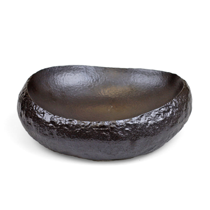 Black Oval Appetizer Plate for Mukozuke 7.3" x 5.7"