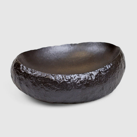 Black Oval Appetizer Plate for Mukozuke 7.3