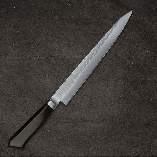 Tadafusa SLD Sujihiki 240mm Hammered Ebony Handle