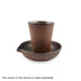 Kanayama Matte Brown Mokkiri Sake Cup 4.5 fl oz with a Saucer