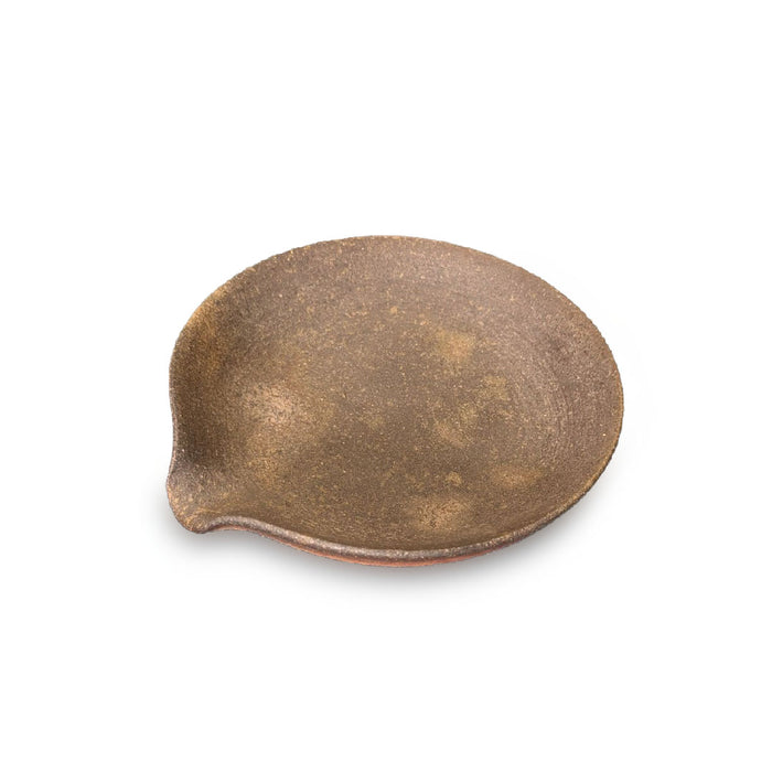 Kanayama Matte Brown Mokkiri Saucer 4.75" dia