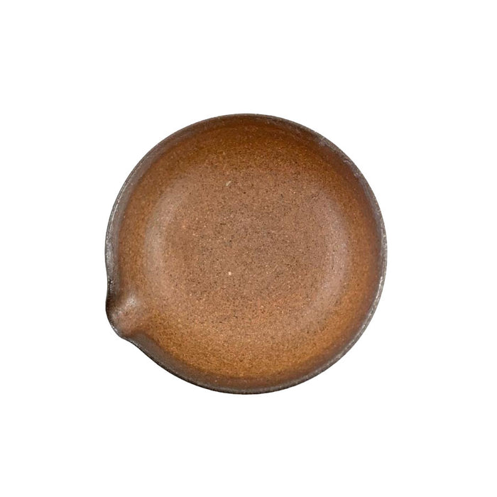 Kanayama Matte Brown Mokkiri Saucer 4.75" dia