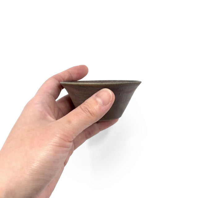 Kanayama Matte Brown Asagao Sake Cup 2.5 fl oz