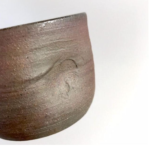 Kanayama Matte Brown Sake Cup with Dimples 3 fl oz