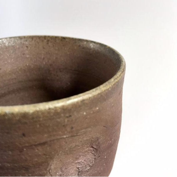 Kanayama Matte Brown Sake Cup with Dimples 3 fl oz