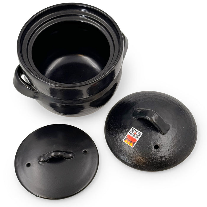 Bawer Rice Pot Banko Earthenware Double Lid Rice Cooking Pot 2 Cup — MTC Kitchen