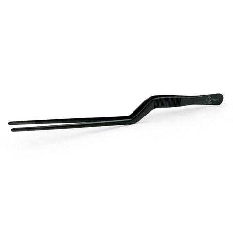 Chef Tongs Stainless Steel Offset Plating Tweezers 7.5