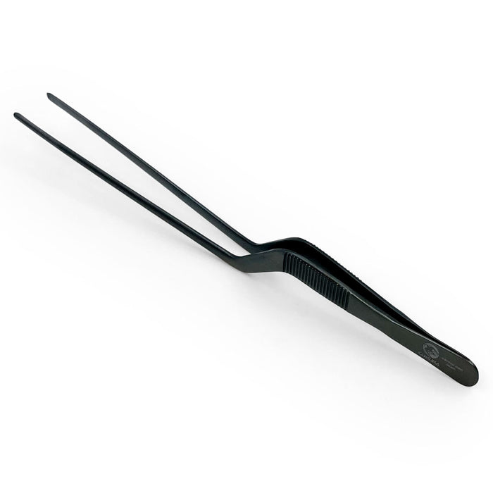 Kanda Chef Tongs Stainless Steel Offset Plating Tweezers 7.5 (190mm) Stainless Steel