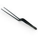 Chef Tongs Stainless Steel Offset Plating Tweezers 7.5" (190mm) - Black Oxide