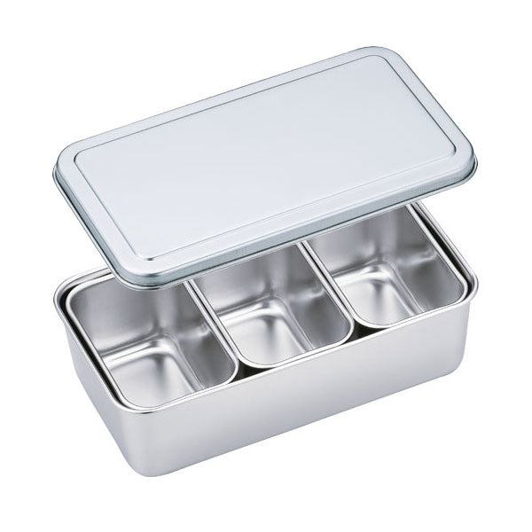3-Compartment Stainless Steel Half Yakumi Mise En Place Pan Set
