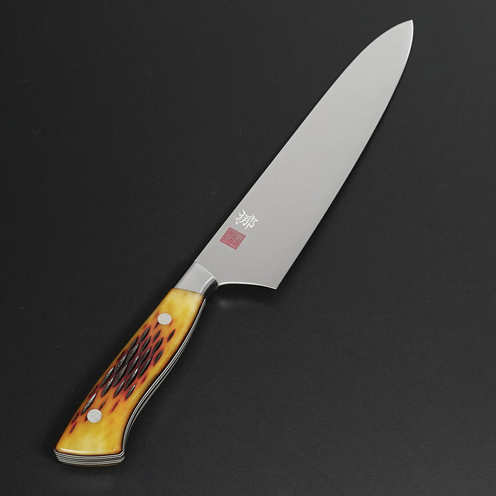 Nenohi Nagi Gyuto 210mm (8.2") Amber Jigged Bone Handle