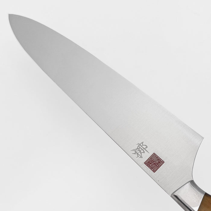 Nenohi Nagi Gyuto 210mm (8.2") Amber Jigged Bone Handle - Blade