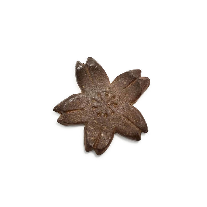 Kanayama Matte Brown Sakura Chopstick Rest Hashioki