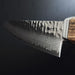 Sakai Takayuki Damascus Hammered VG-10 Petty 180mm Blade Back Side