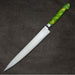 Sakai Takayuki Grand Chef SP Type III Sujihiki 240mm Jungle-Green Stabilized Hybrid Resin Handle Back