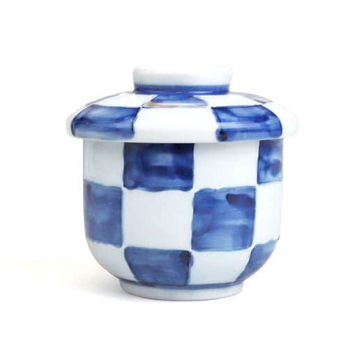 Blue Ichimatsu Checkered Chawanmushi Cup 8 fl oz