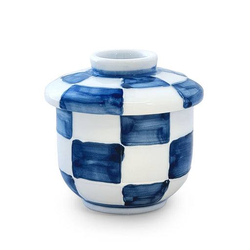 Blue Ichimatsu Checkered Chawanmushi Cup 8 fl oz