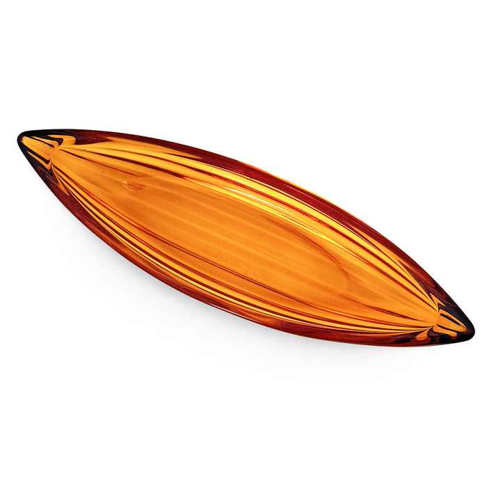 Shonai Craft Glass Amuse Dish Mamezara Amber 6.2" x 2" (Set of 3)